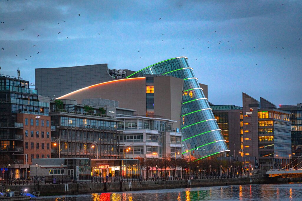 The Convention Centre Dublin on the River Liffey, a popular corporate event venue